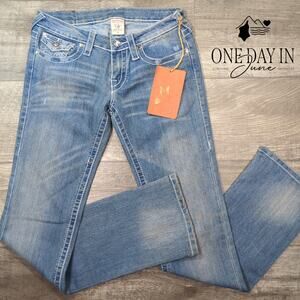 True Religion Low Rise Straight Leg Jeans Size 6 (28)